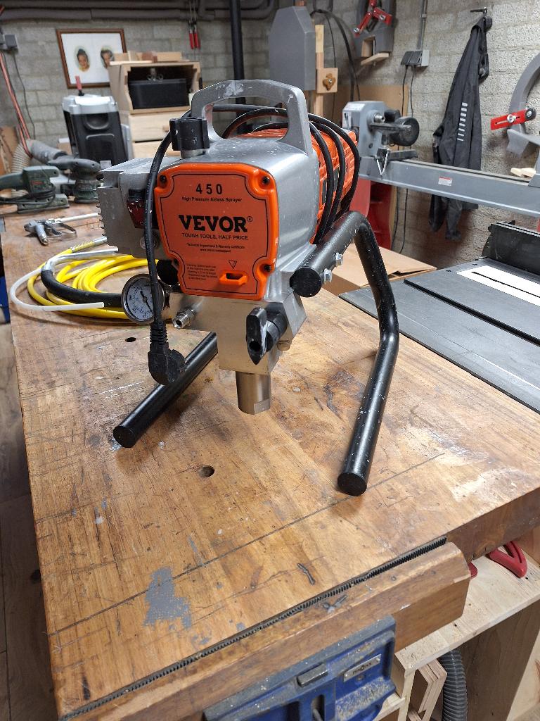 Vevor airless verfspuit, Doe-het-zelf en Verbouw, Schildersmaterialen, Zo goed als nieuw, Verfspuit of Verfpomp, Ophalen of Verzenden
