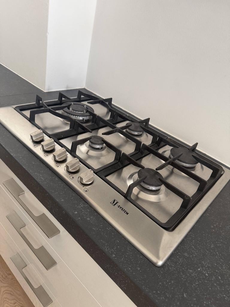 M-system gaskookplaat met 5 brander | 5-burner gas hob, Ophalen, Inbouw, Gas, 5 kookzones of meer