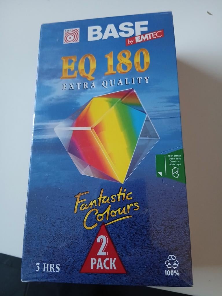 Nieuw BASF EQ 180 Extra Quality VHS Videobanden - 2-pack, Ophalen of Verzenden, Nieuw in verpakking