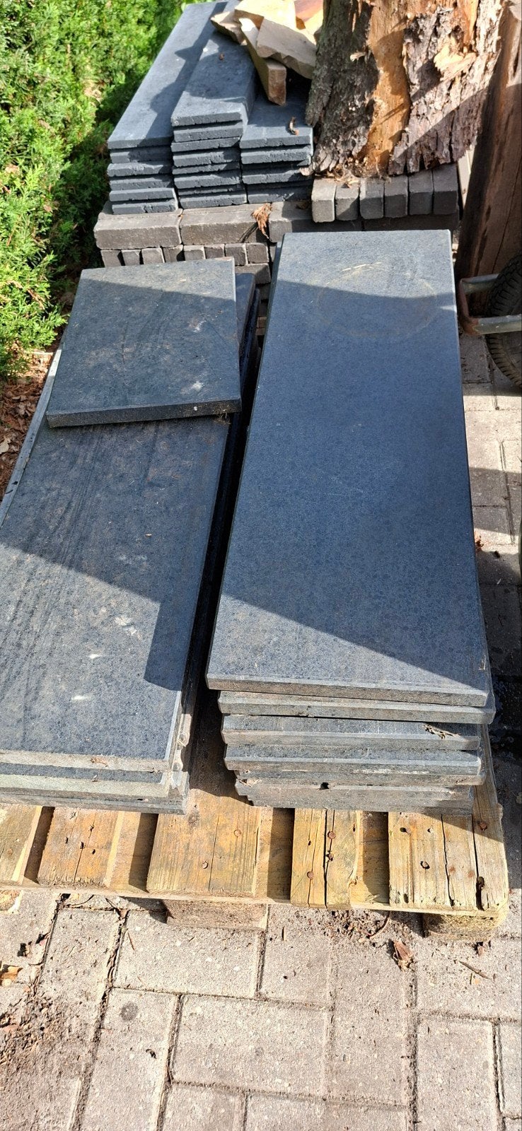 Marmeren platen 95x30x3 cm voor afdekrand vijver/zwembad, Ophalen, Natuursteen, Overige typen