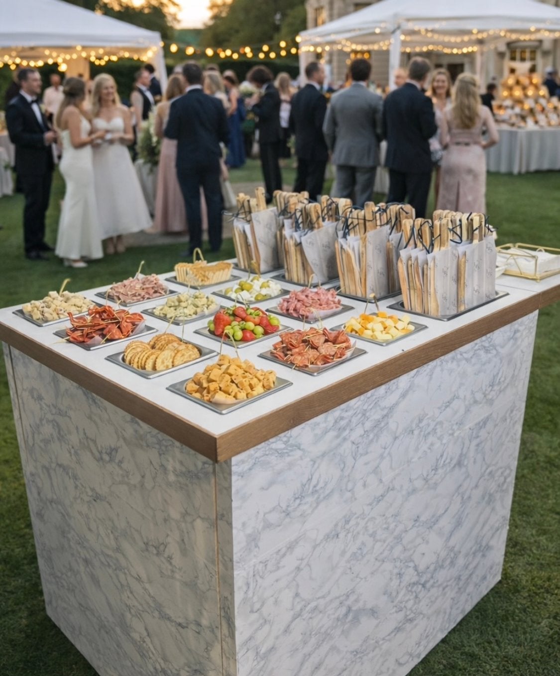 Luxe hapjes op locatie, Ophalen of Verzenden, Nieuw, Taarten, Serveervorm