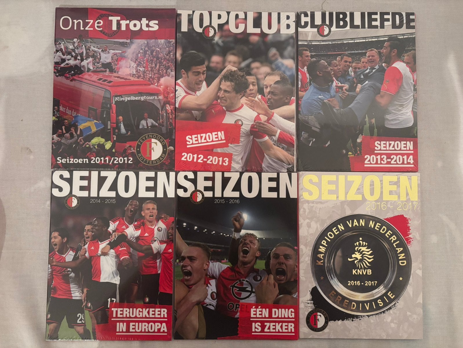 6 Feyenoord DVDs seizoen 2011 t/m 2016 – Incl Kampioensjaar!, Alle leeftijden, Ophalen of Verzenden, Zo goed als nieuw