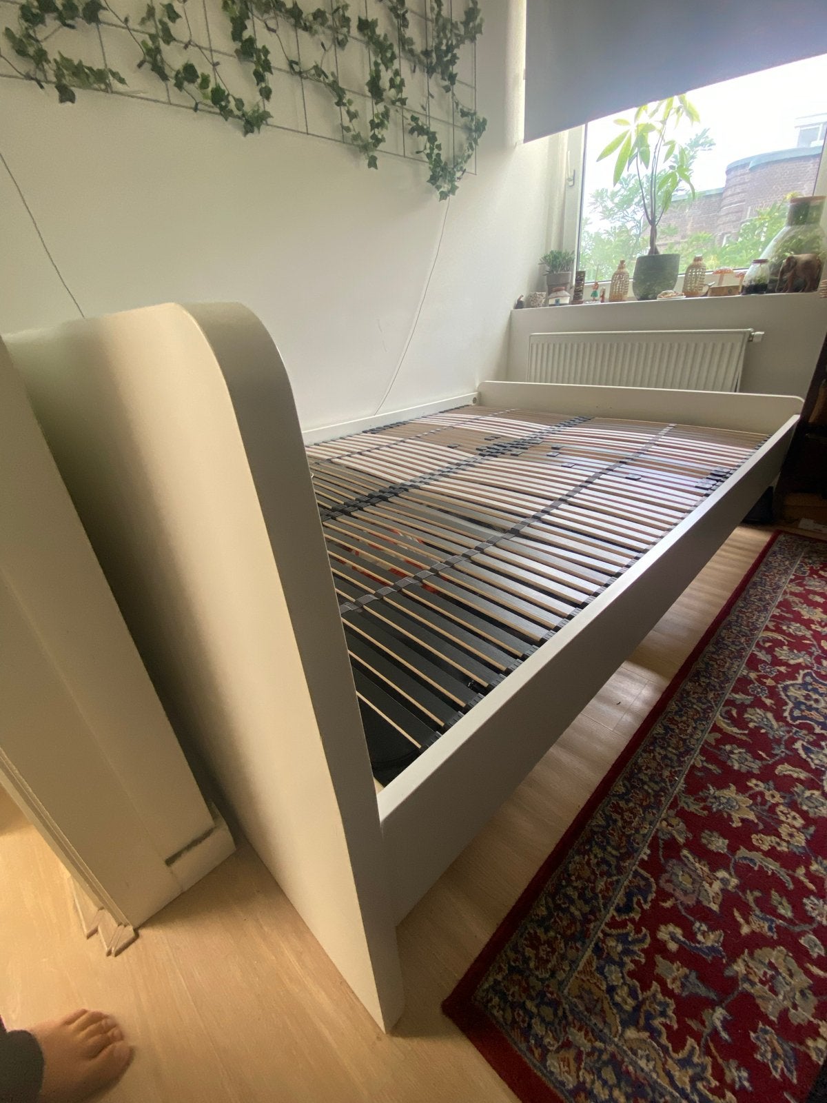 Twijfelaar bed 140x200 met lattenbodem, Huis en Inrichting, Ophalen, Gebruikt, Wit, 140 cm