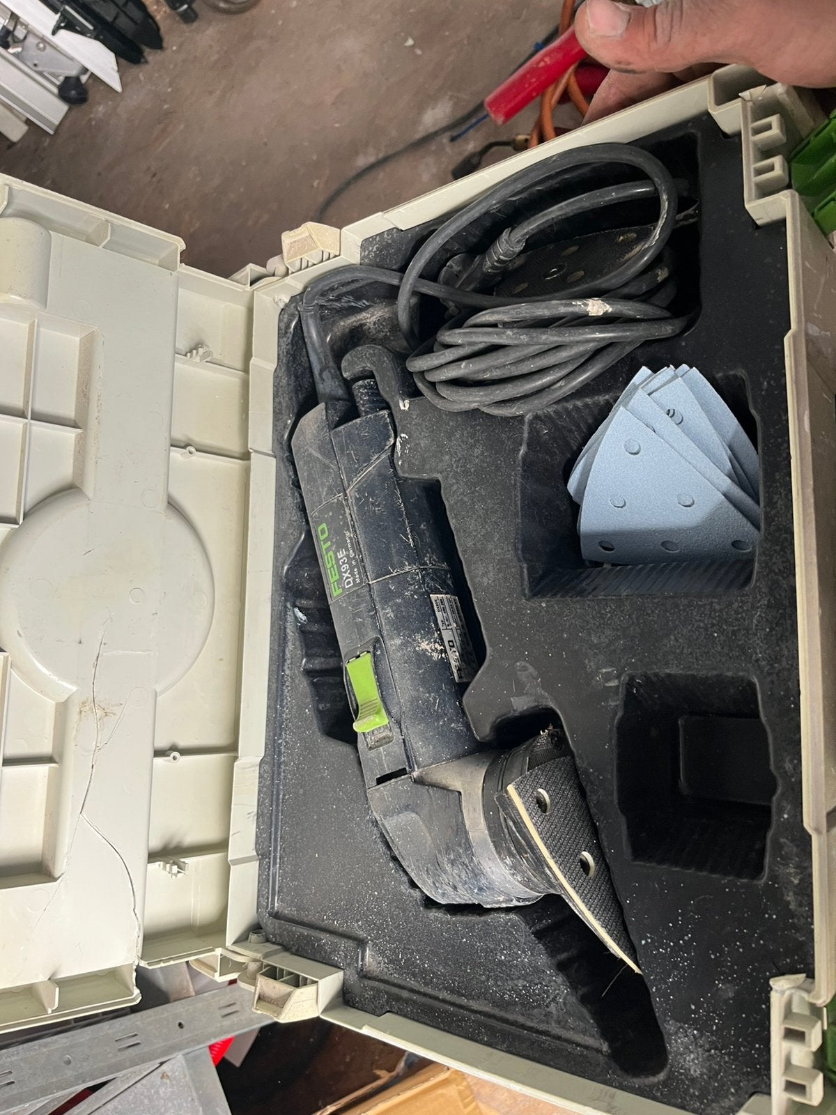 Festo festool dx93E driehoek schuurmachine, Ophalen of Verzenden, Zo goed als nieuw, Minder dan 600 watt, Vlakschuurmachine