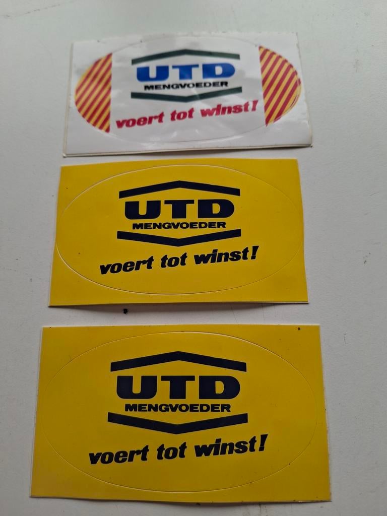 3  UTD mengvoeder stickers., Verzamelen, Ophalen of Verzenden, Zo goed als nieuw, Overige typen