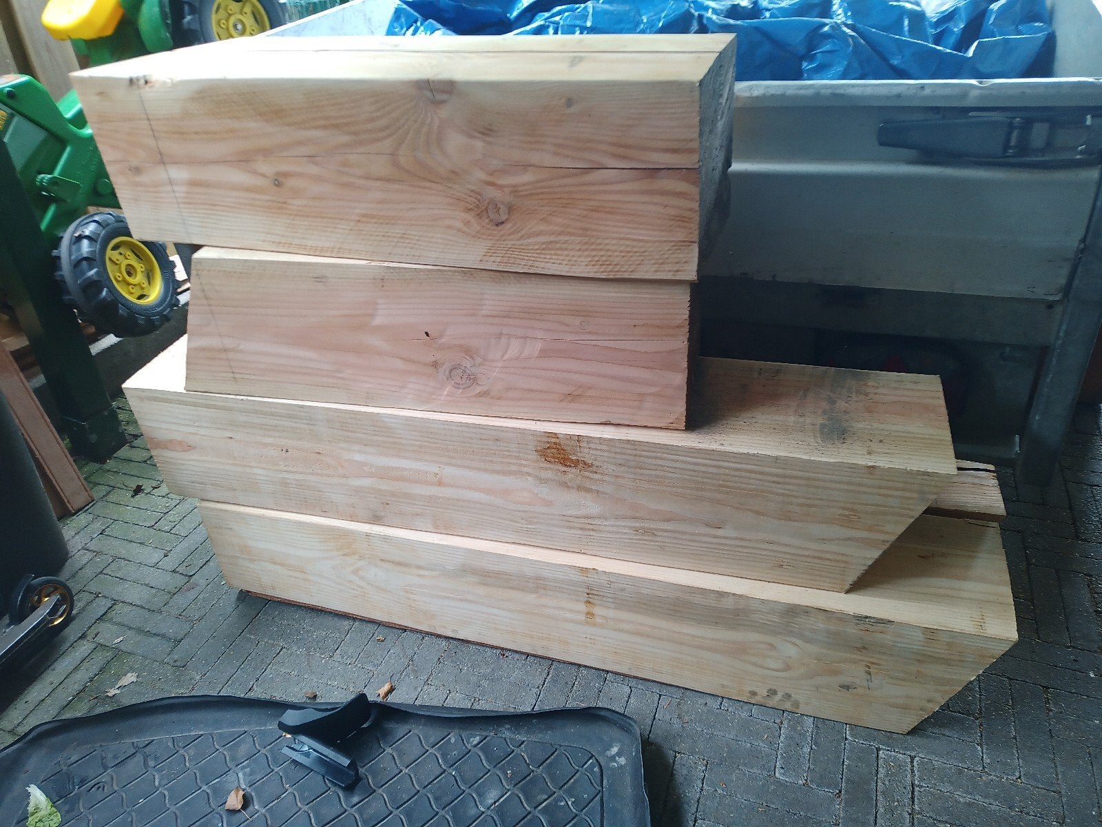 Douglas balken 25x25 cm, Ophalen, 50 mm of meer, Balk, Minder dan 200 cm
