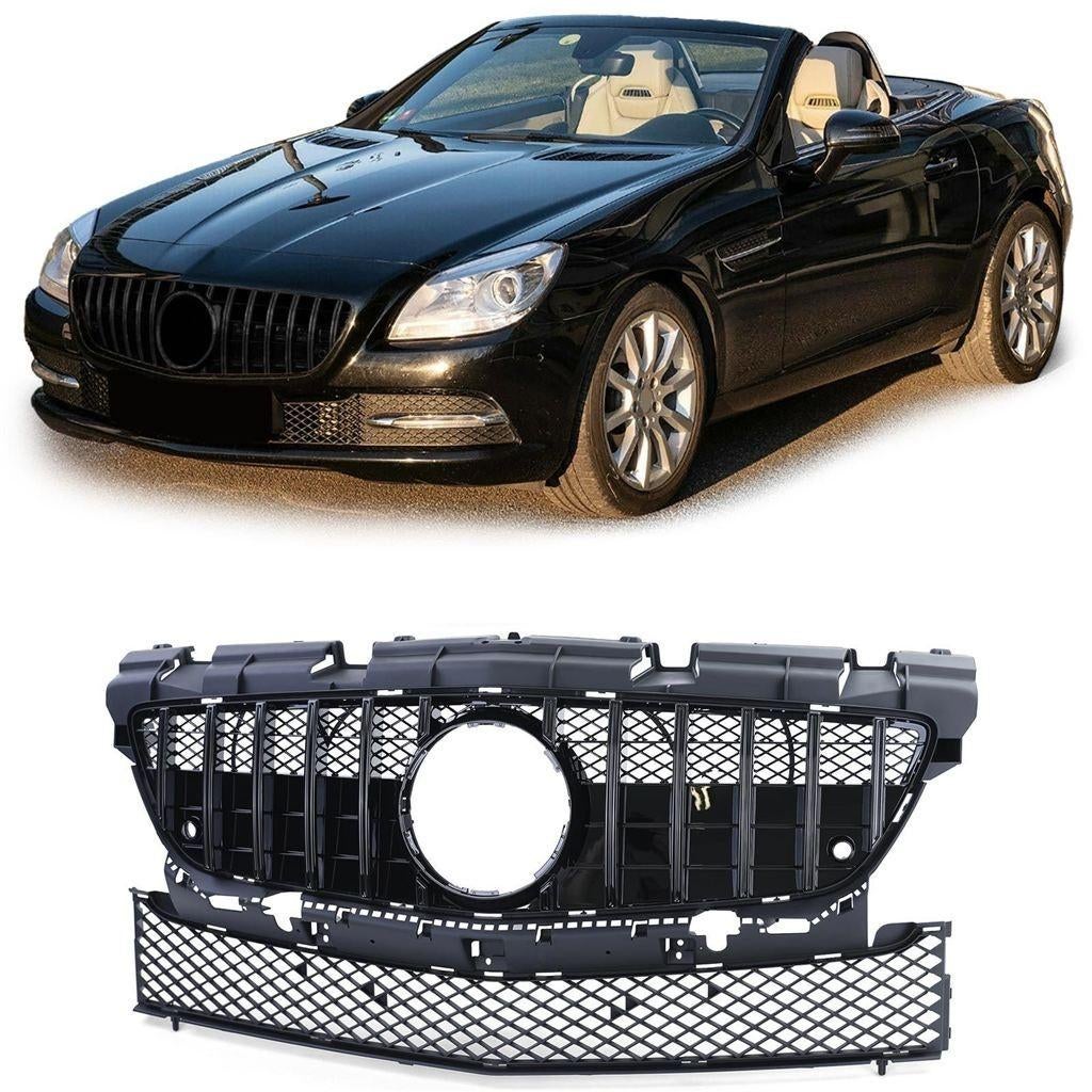 Grill Voor Mercedes SLK R172 Glans Zwart Panamericana