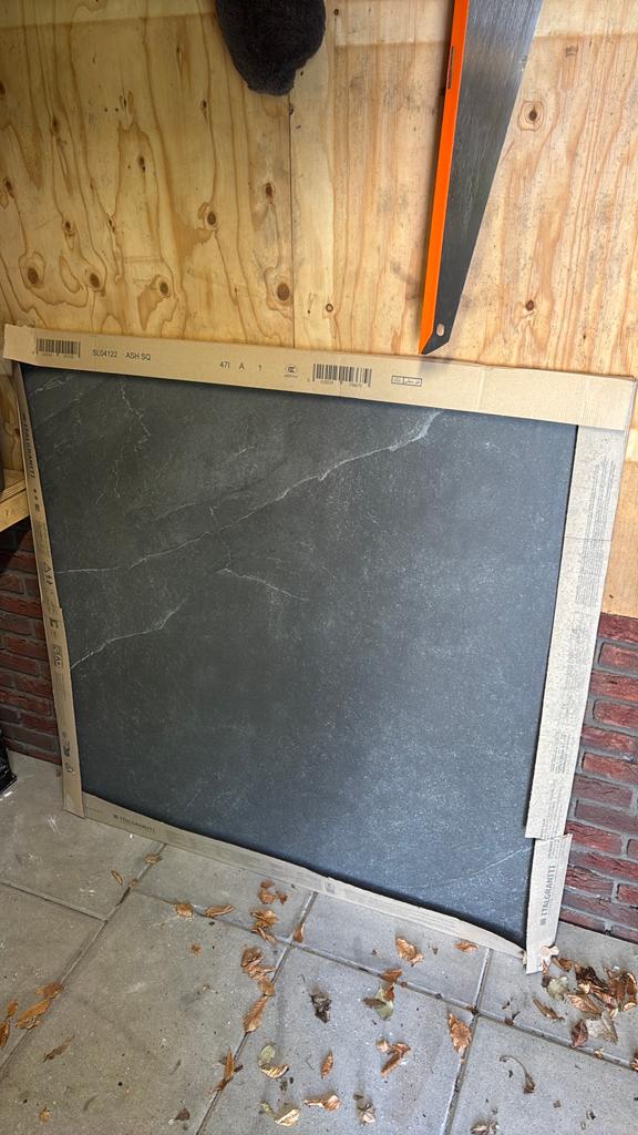Kerastone  Slate Ash Naturale (Rect) 120x120 9mm 1 tegel, Ophalen, 60 cm of meer, 60 cm of meer, Zo goed als nieuw