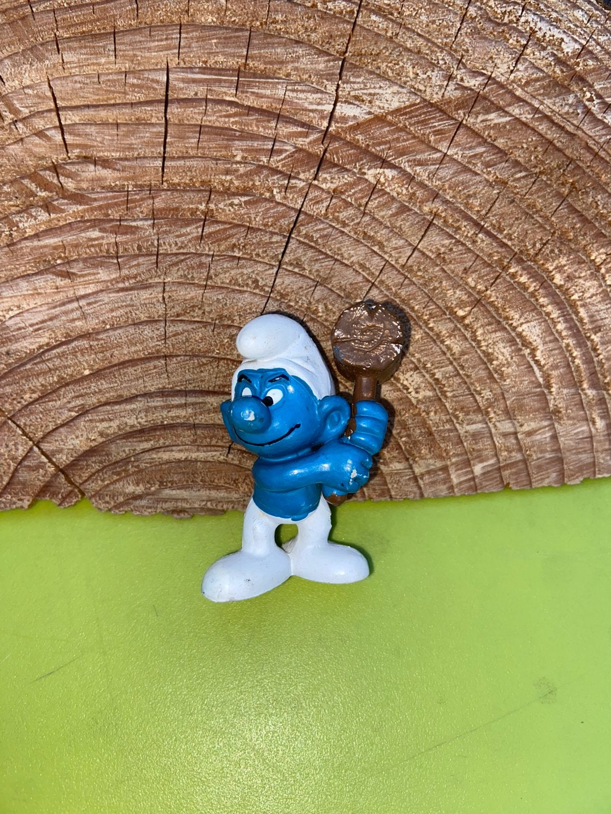 Smurfen smurf met hamer omhoog, Verzamelen, Ophalen of Verzenden, Gebruikt, Verschillende Smurfen