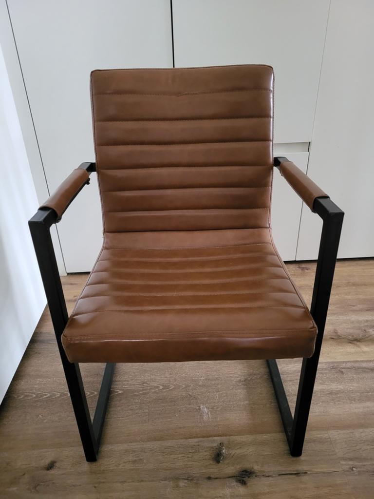 4 eetkamerstoelen, Ophalen, Gebruikt, Bruin, Vier