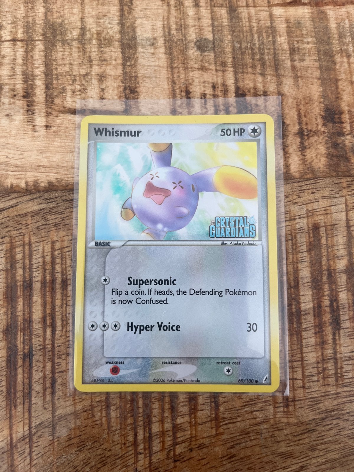 Whismur Reverse Holo Crystal Guardians Pokémon Kaart, Ophalen, Zo goed als nieuw, Losse kaart, Foil