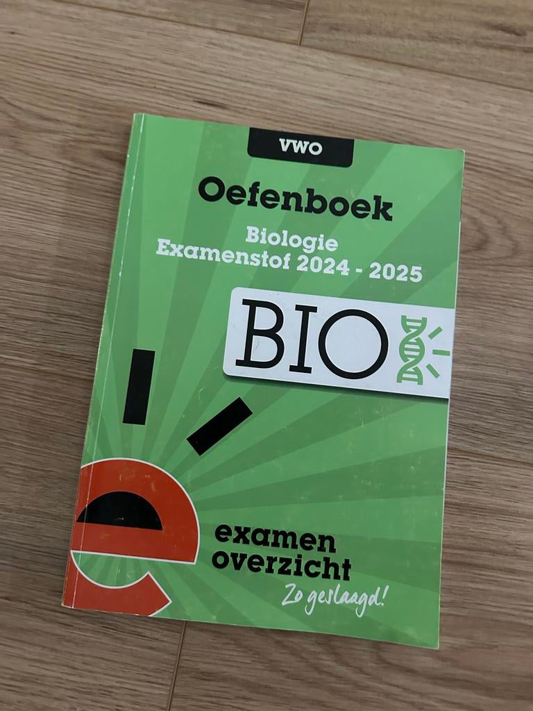 Examenoverzicht biologie VWO, Ophalen of Verzenden, Beta, Zo goed als nieuw, WO