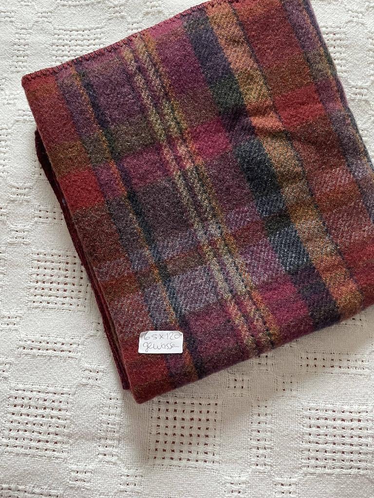 Wollen babydeken echte wol 65x120cm donker rood, Ophalen of Verzenden, Nieuw, Deken