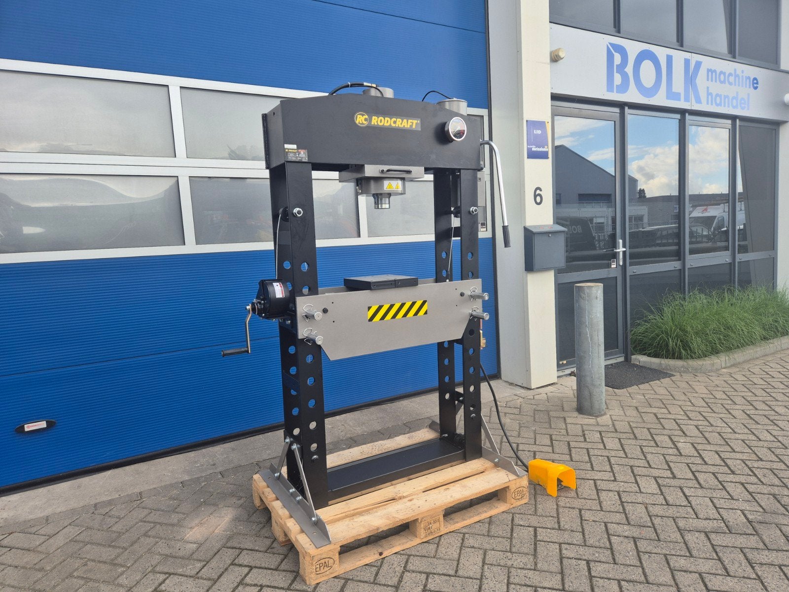 RODCRAFT Werkplaatspers Hydro-pneumatisch 75 TON NU ACTIE!