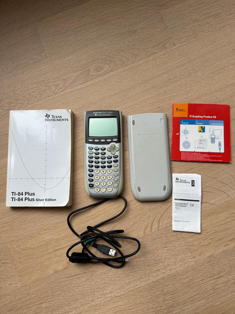 Complete Texas Instruments TI-84 Plus Silver Edition, Diversen, Ophalen of Verzenden, Grafische rekenmachine, Gebruikt