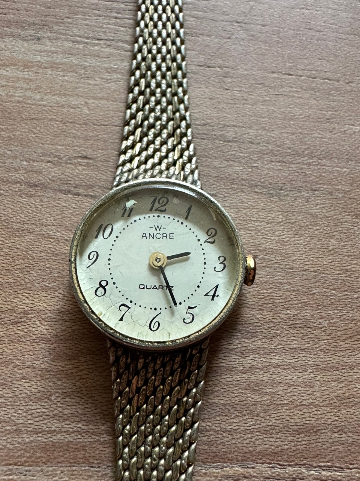 vintage Frans dameshorloge, Ancre met elegante Milanese band, Overige merken, Staal, Met bandje, Polshorloge