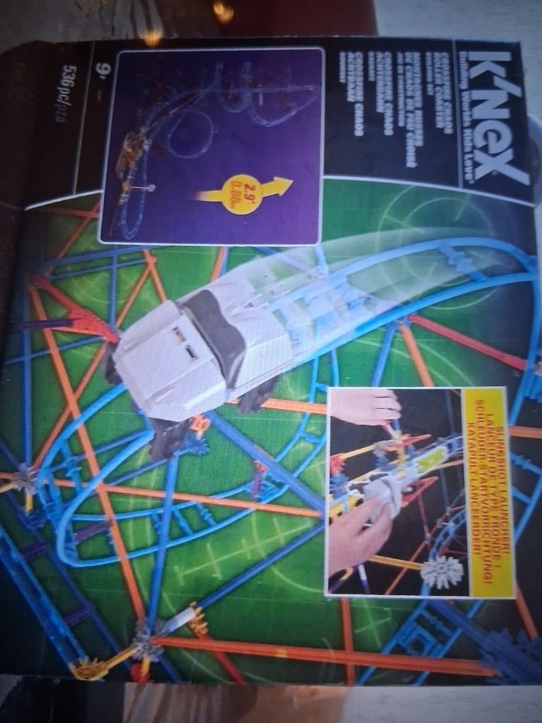 K'nex Crossfire Chaos Coaster en Bak met onderdelen, Kinderen en Baby's, Speelgoed | Bouwstenen, Ophalen, Gebruikt, K'nex