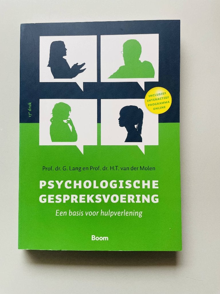 Psychologische Gespreksvoering, Ophalen of Verzenden, Zo goed als nieuw, Klinische psychologie