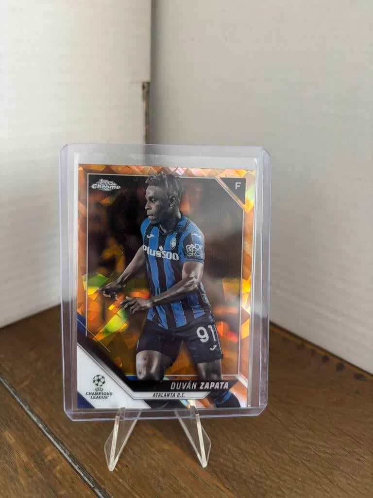 Duvan Zapata - Atalanta - /25 - Topps Chrome, Ophalen of Verzenden, Zo goed als nieuw, Plaatje
