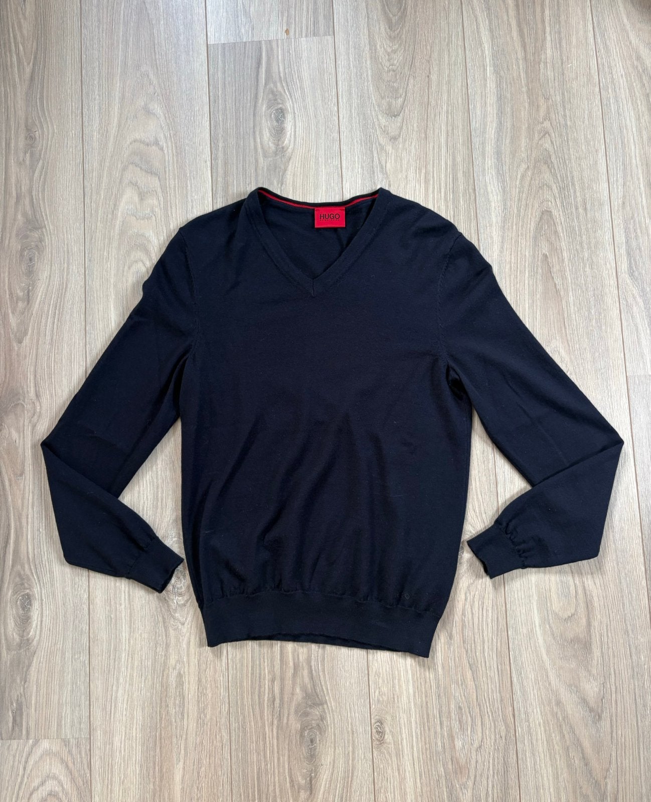 Donkerblauwe Hugo Boss herentrui - maat S - 1 keer gedragen!, Ophalen of Verzenden, Nieuw, Maat 46 (S) of kleiner, Blauw