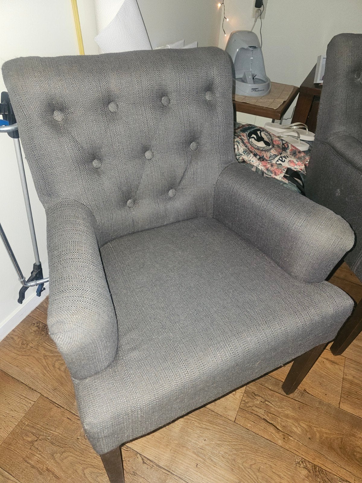 4 Robuuste Grijze Eetkamerstoelen - Af te halen in Enschede, Ophalen