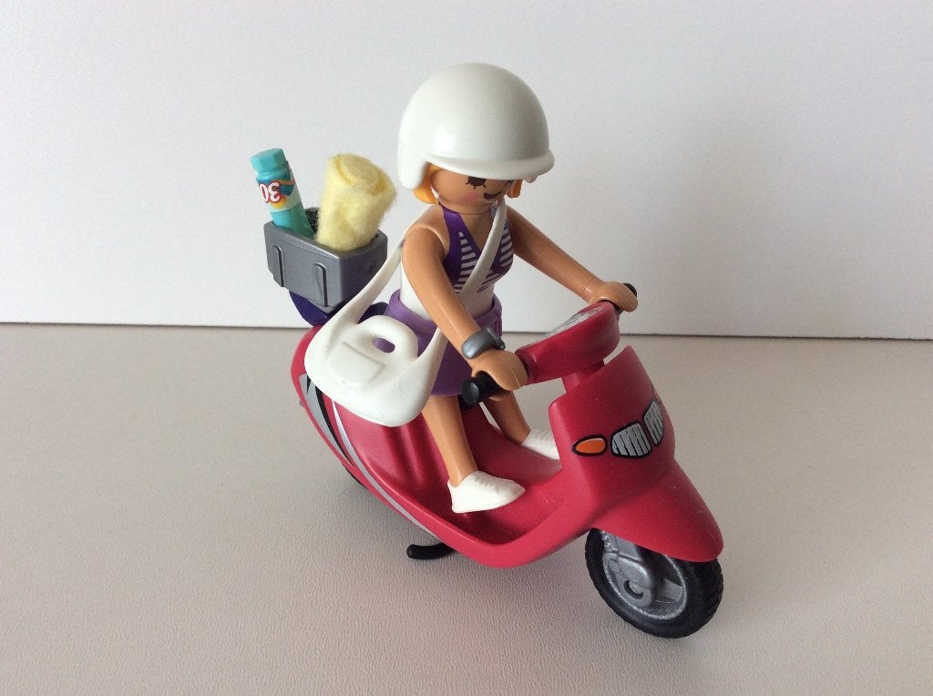 playmobil 9084 op de brommer naar het strand, Gebruikt, Complete set, Ophalen of Verzenden, City life