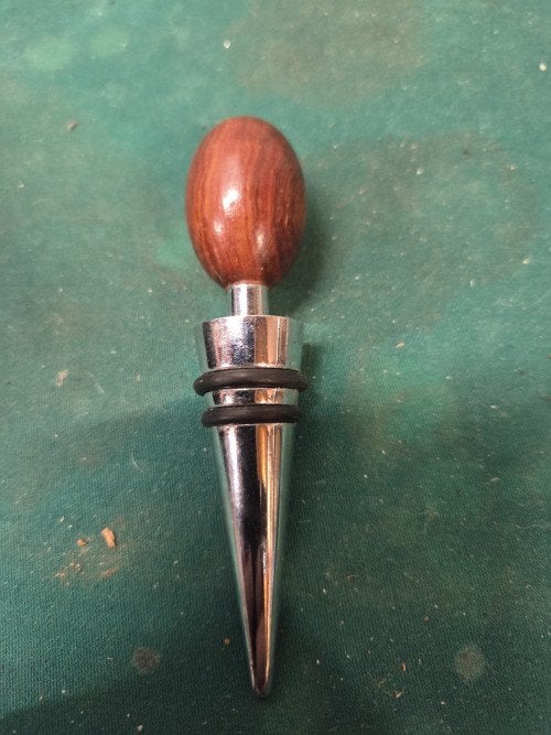 wijnflesstop mahogany knop, Verzamelen, Ophalen of Verzenden