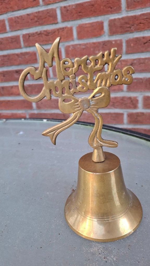 Tafel Bel Merry Cristmas, Ophalen of Verzenden, Koper