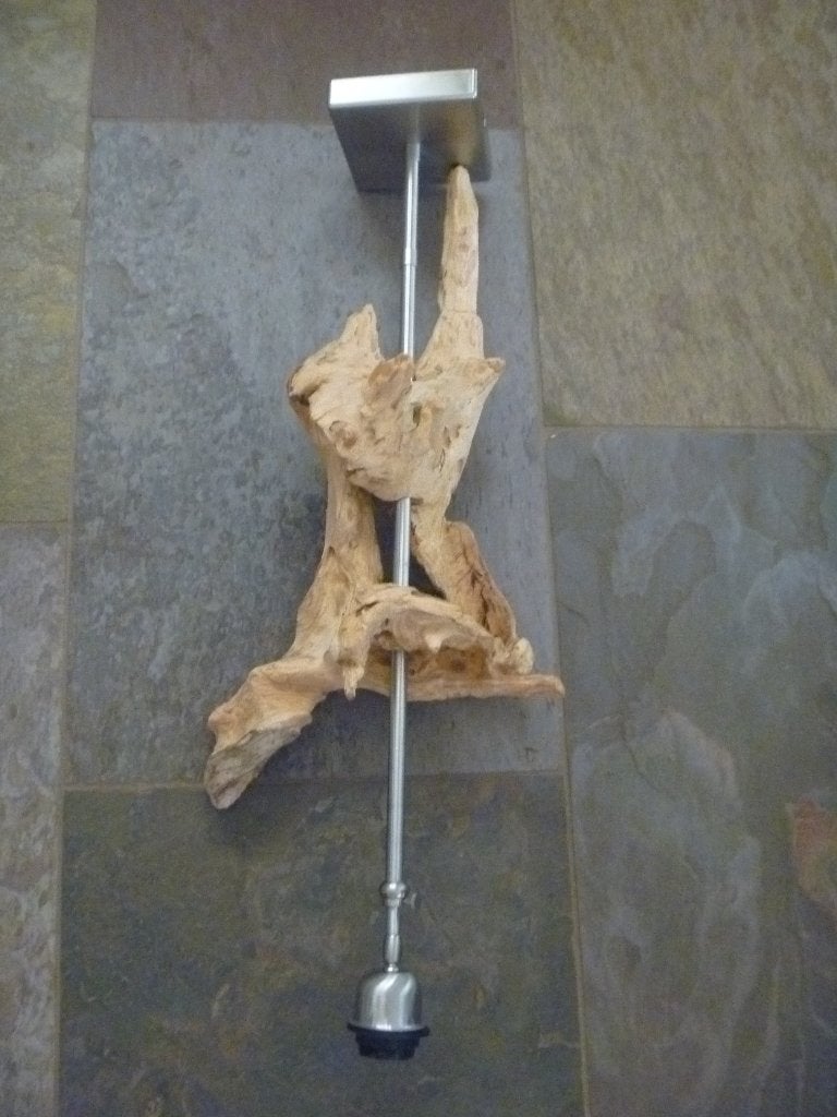 Hanglamp RVS en drijfhout, Ophalen, Nieuw, Hout