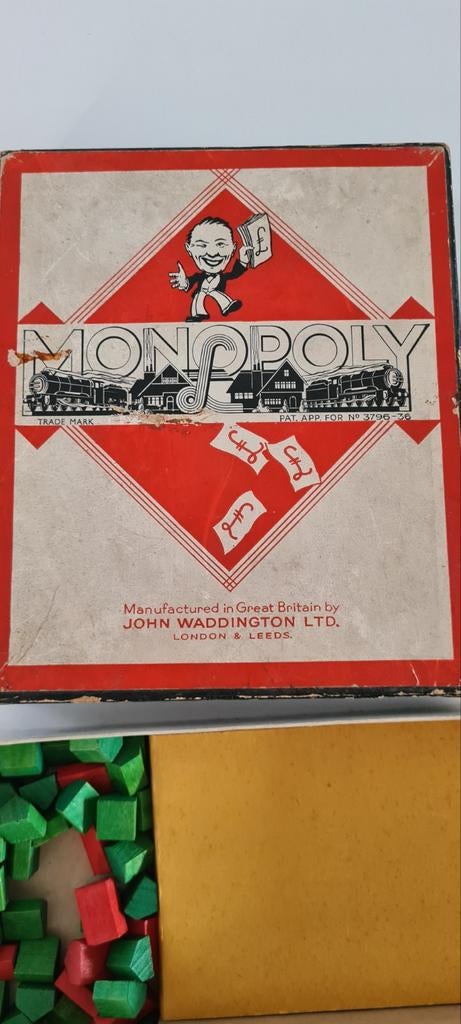 Oude Monopoly - Vintage Bordspel, Verzamelen, Ophalen of Verzenden, Gebruikt