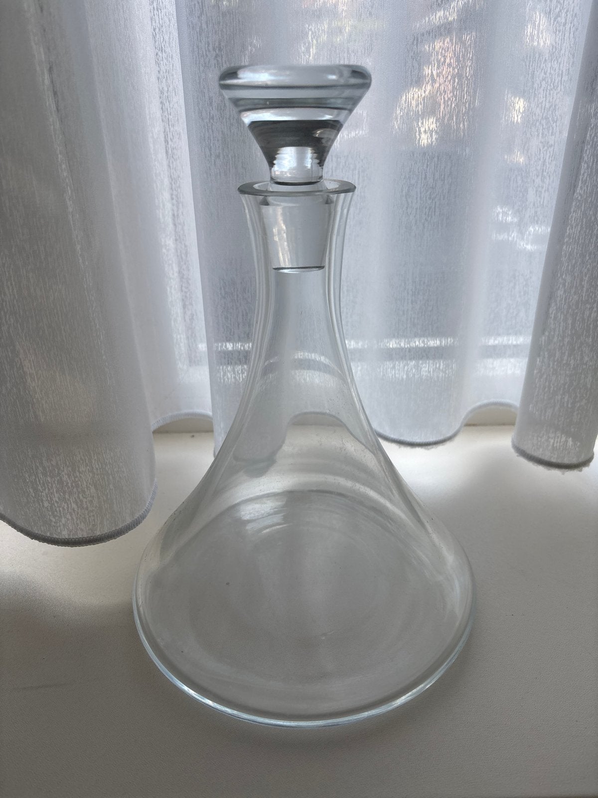 Elegante glazen karaf met stop, Ophalen of Verzenden