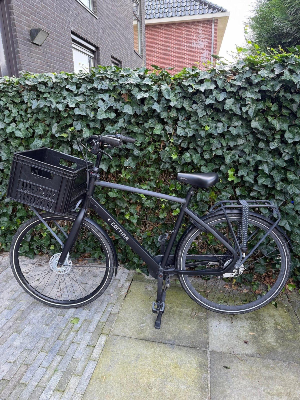 Cortina Common Herenfiets - Mat Zwart - Shimano Nexus 7, Fietsen en Brommers, Gebruikt, Versnellingen, 56 cm of meer, Trommelrem