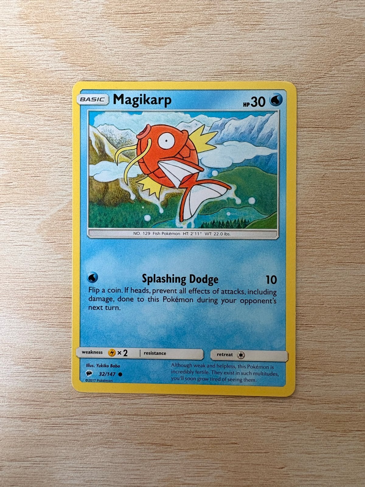 Pokémon kaart Magikarp 32, Ophalen of Verzenden, Zo goed als nieuw, Losse kaart