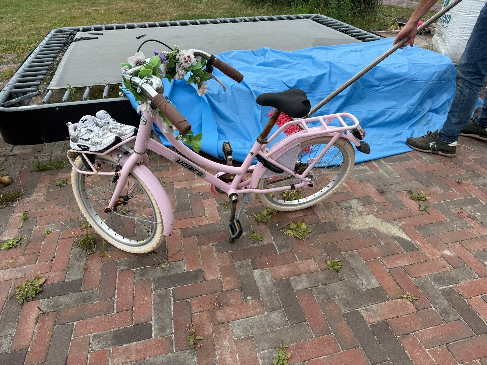 Gratis af te halen – Roze kinderfiets, Ophalen, Gebruikt, Terugtraprem, 16 tot 20 inch