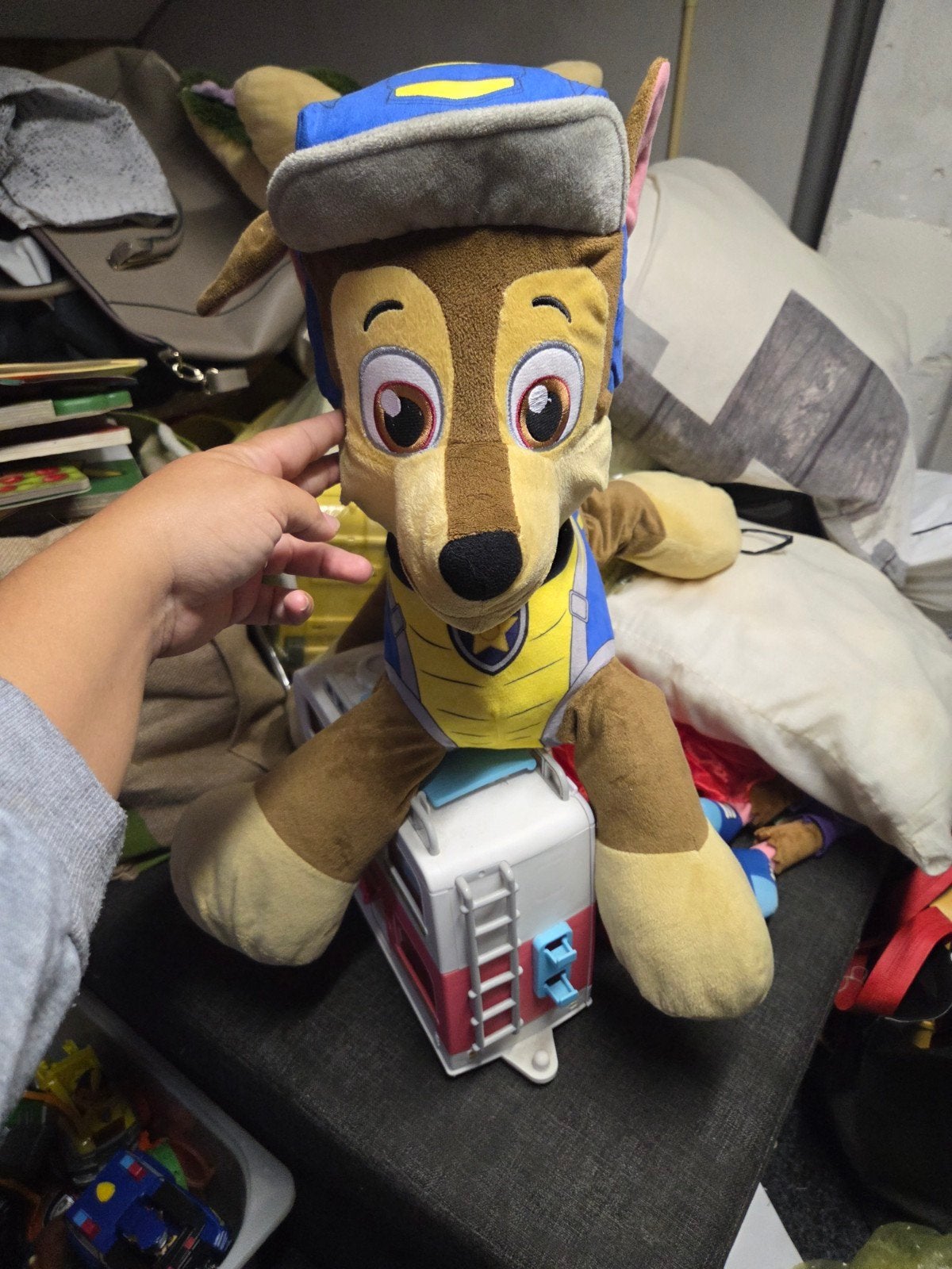 Paw Patrol Chase knuffel, Blauw, Zo goed als nieuw, Middelgroot (20 tot 80 cm), Paw Patrol