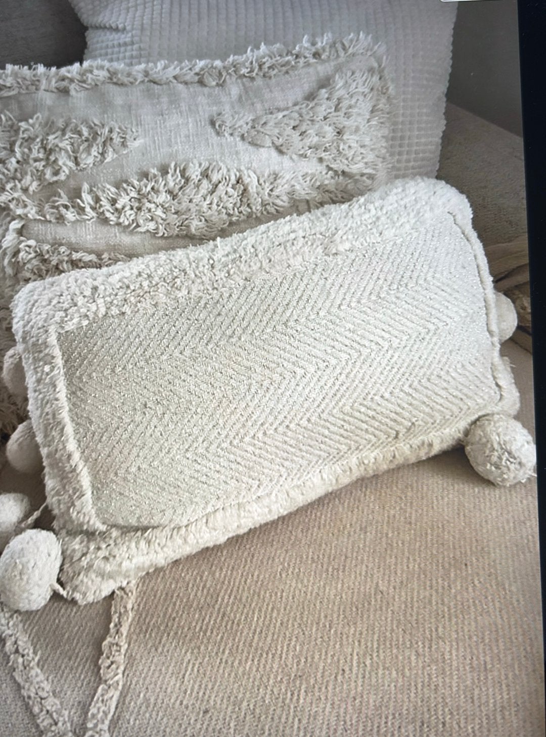 Bohemian ZENZA Kussen MET pompons, Huis en Inrichting, Ophalen of Verzenden, Gebruikt, Vierkant