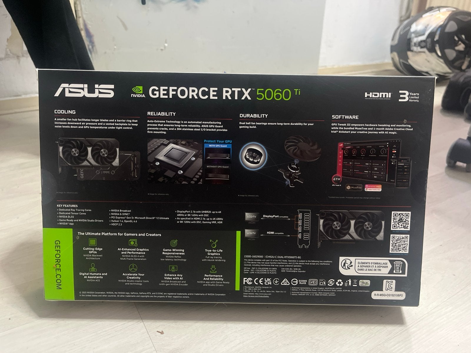 Foto 3 van ASUS Dual GeForce RTX 5060 Ti 8GB GDDR7 Videokaart