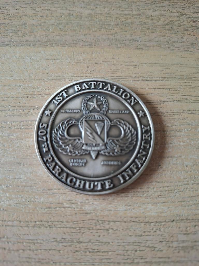 Challenge coin Airborne, Verzamelen, Ophalen, Landmacht, Amerika, Embleem of Badge