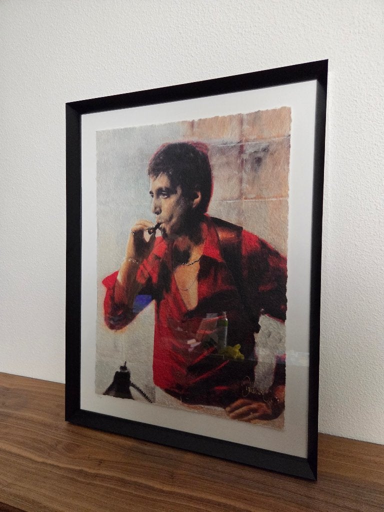 Peter Donkersloot Scarface — gesigneerd en genummerd 10/35, Antiek en Kunst, Kunst | Schilderijen | Modern, Ophalen, Ingelijst