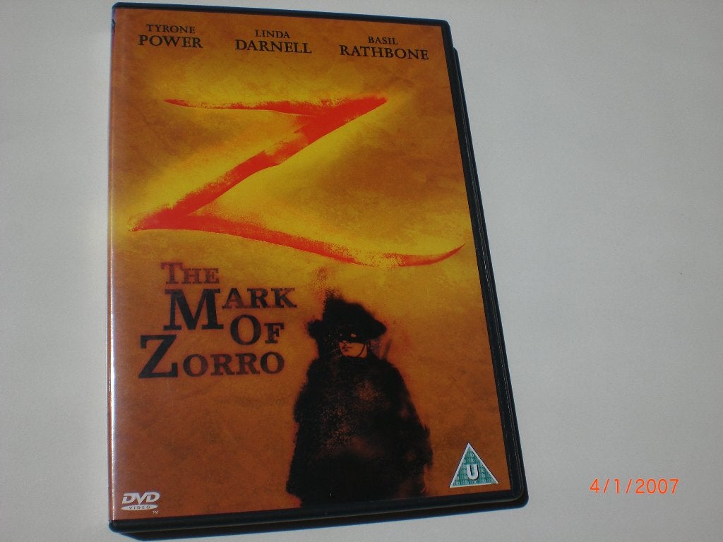 dvd The Mark of Zorro Tyrone Power Linda Darnell Basil Rathb, Engels, Nederlands, Ophalen of Verzenden, Zo goed als nieuw