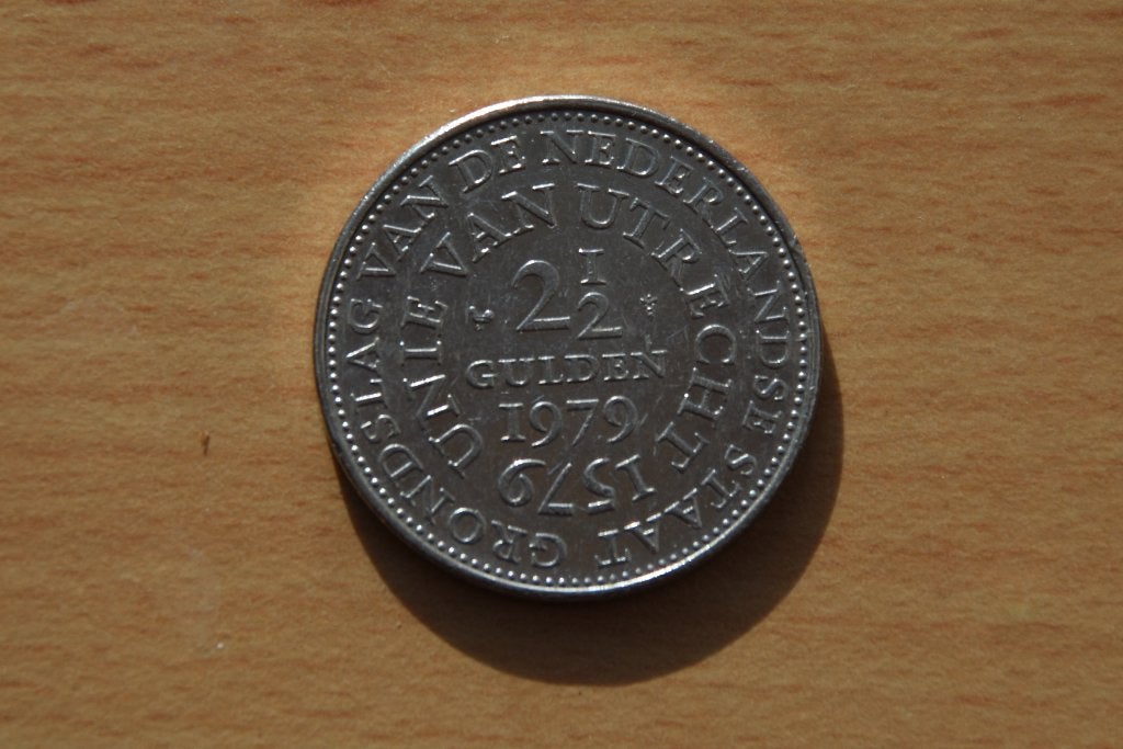 Munt 2,5 gulden 2½ Nederland Unie van Utrecht 400 jaar 1979, Verzenden, Koningin Juliana, 2½ gulden, Losse munt