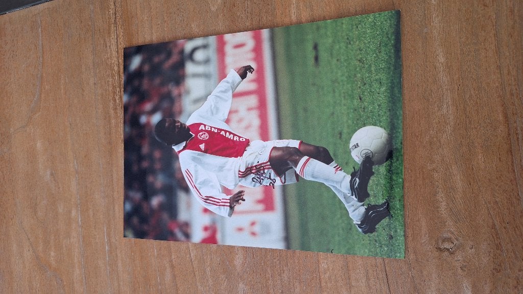 Foto 20x30 cm met handtekening; Pius Ikedia # Ajax, Ophalen of Verzenden, Nieuw, Ajax, Overige typen