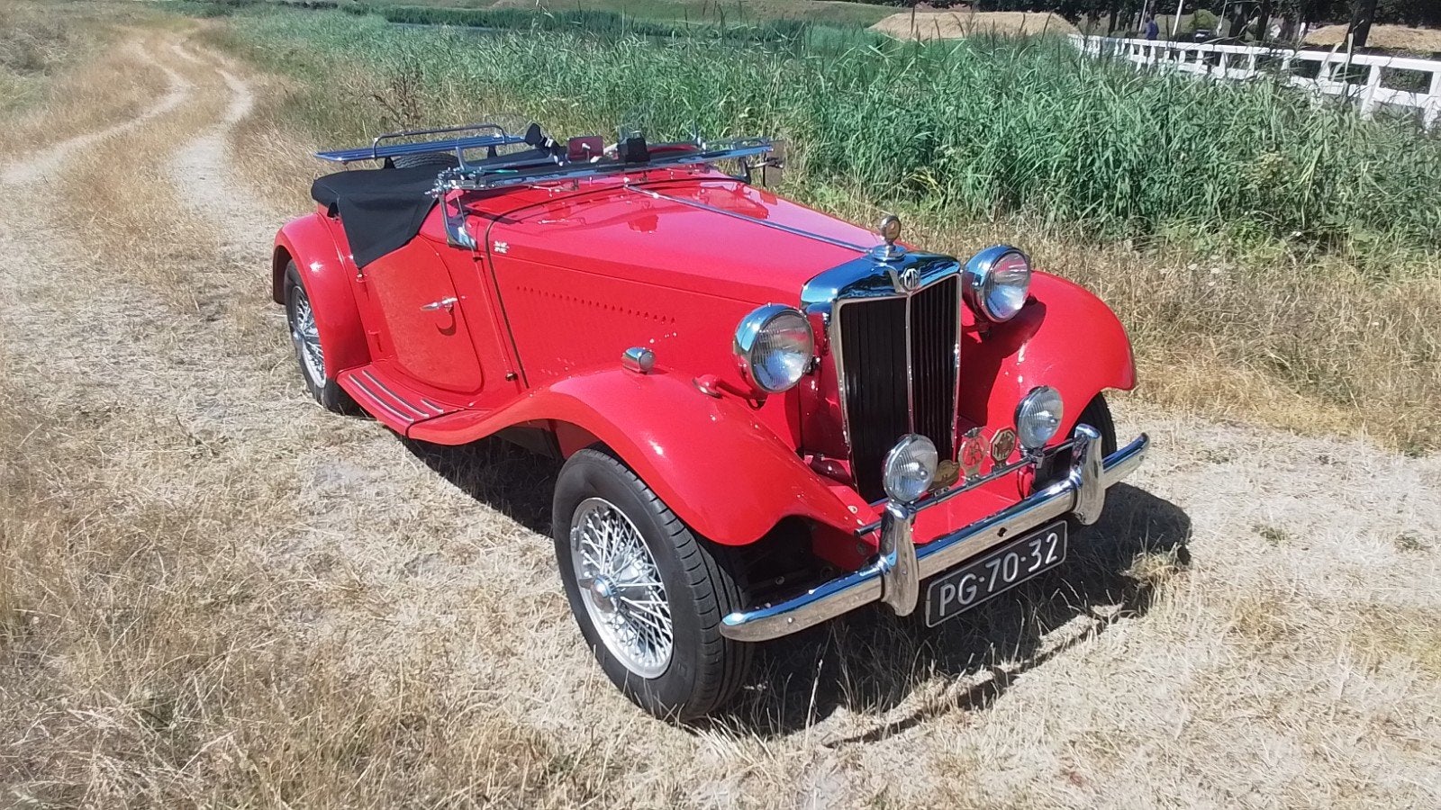 MG td 1953 in zeer  goede staat, Auto's, Origineel Nederlands, Particulier, 760 kg, Rood
