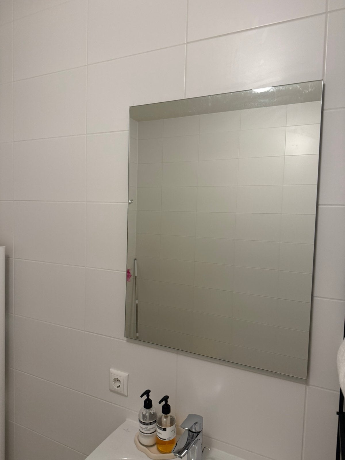 Spiegel 80 x 60 cm (badkamerspiegel), Ophalen, Zo goed als nieuw, Minder dan 100 cm, Rechthoekig
