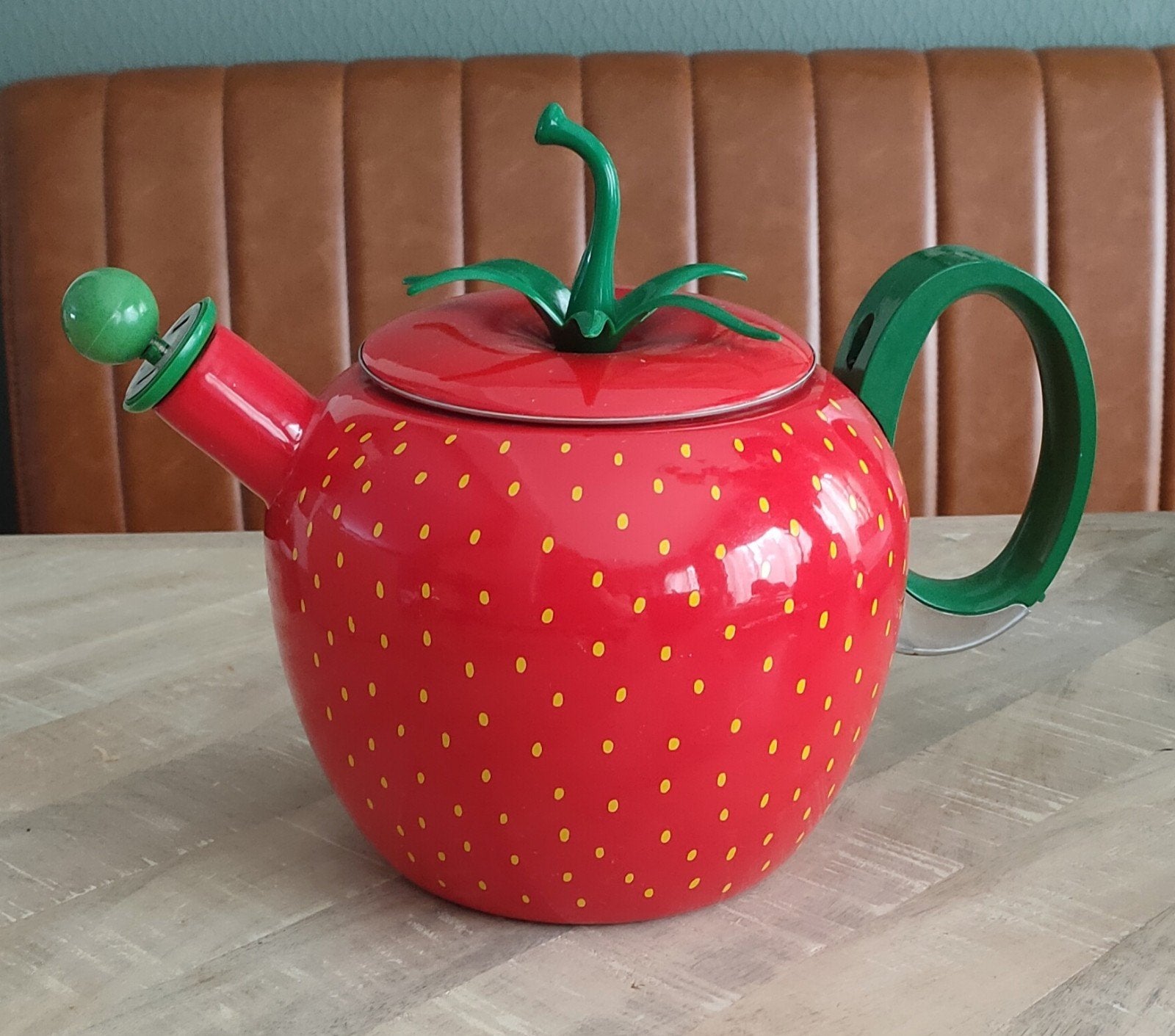 Vintage Copco theepot aardbei, Theepot/fluitketel, Gebruikt, Copco, Onbekend