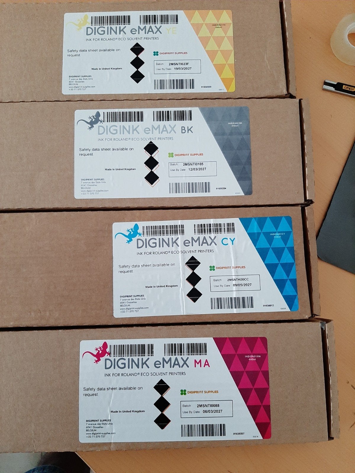 Digink Eco Solvent Inkt voor Roland Printers (4 kleuren), Ophalen of Verzenden, Nieuw