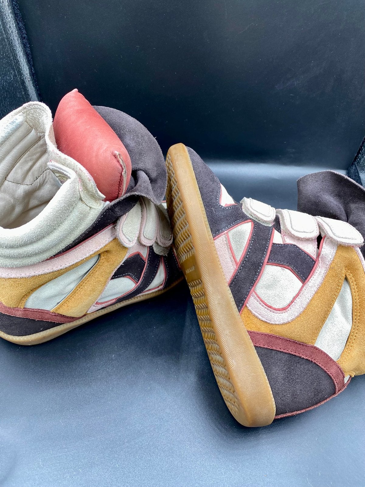 Isabel Marant hoge sneakers- wedges- Bekket- Taupe/Multi m37, Overige kleuren, Ophalen of Verzenden, Sneakers of Gympen, Zo goed als nieuw