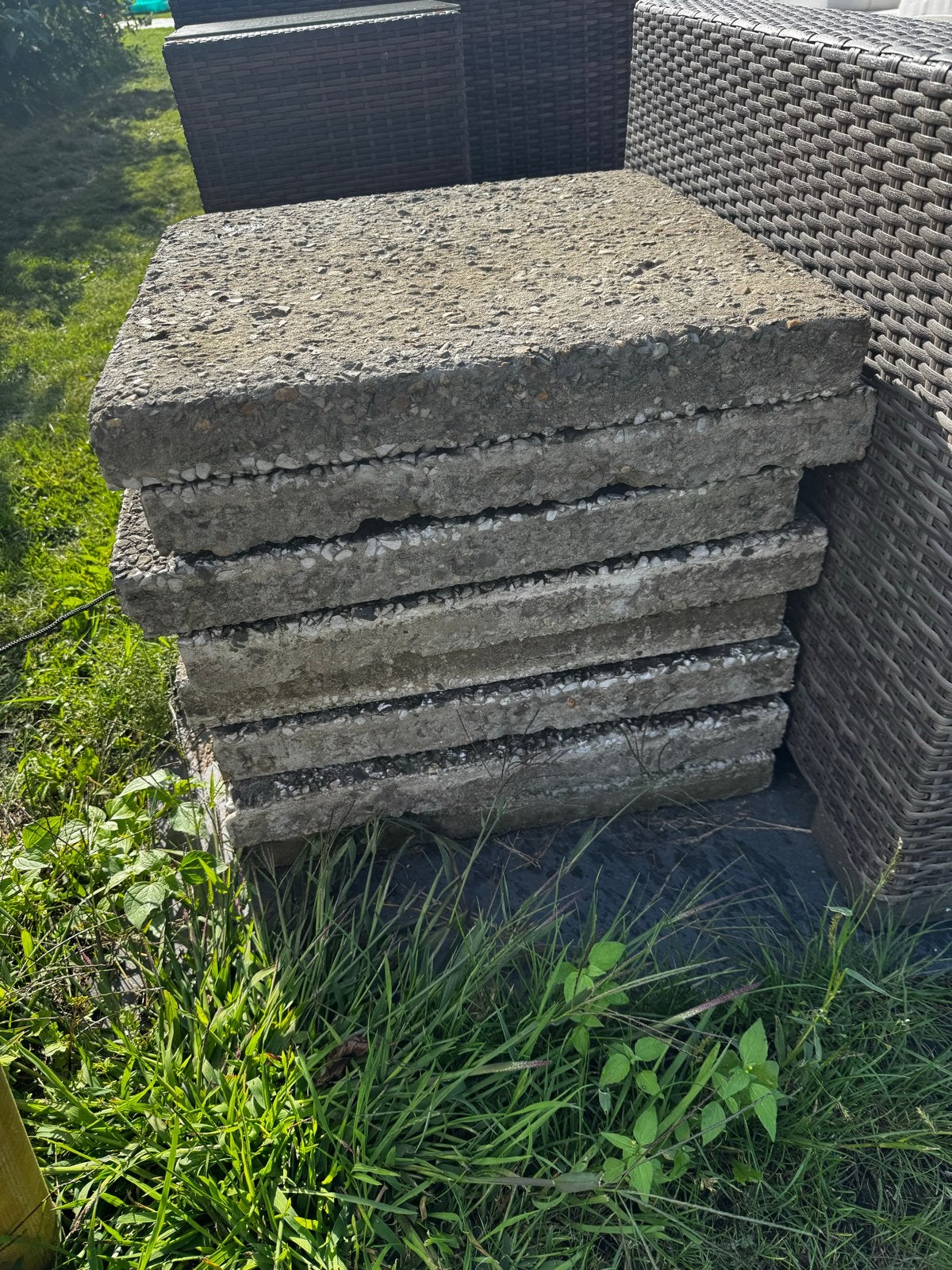 Gratis af te halen Gebruikte betontegels, Tuin en Terras, Gebruikt, Ophalen of Verzenden, Minder dan 5 m², Beton