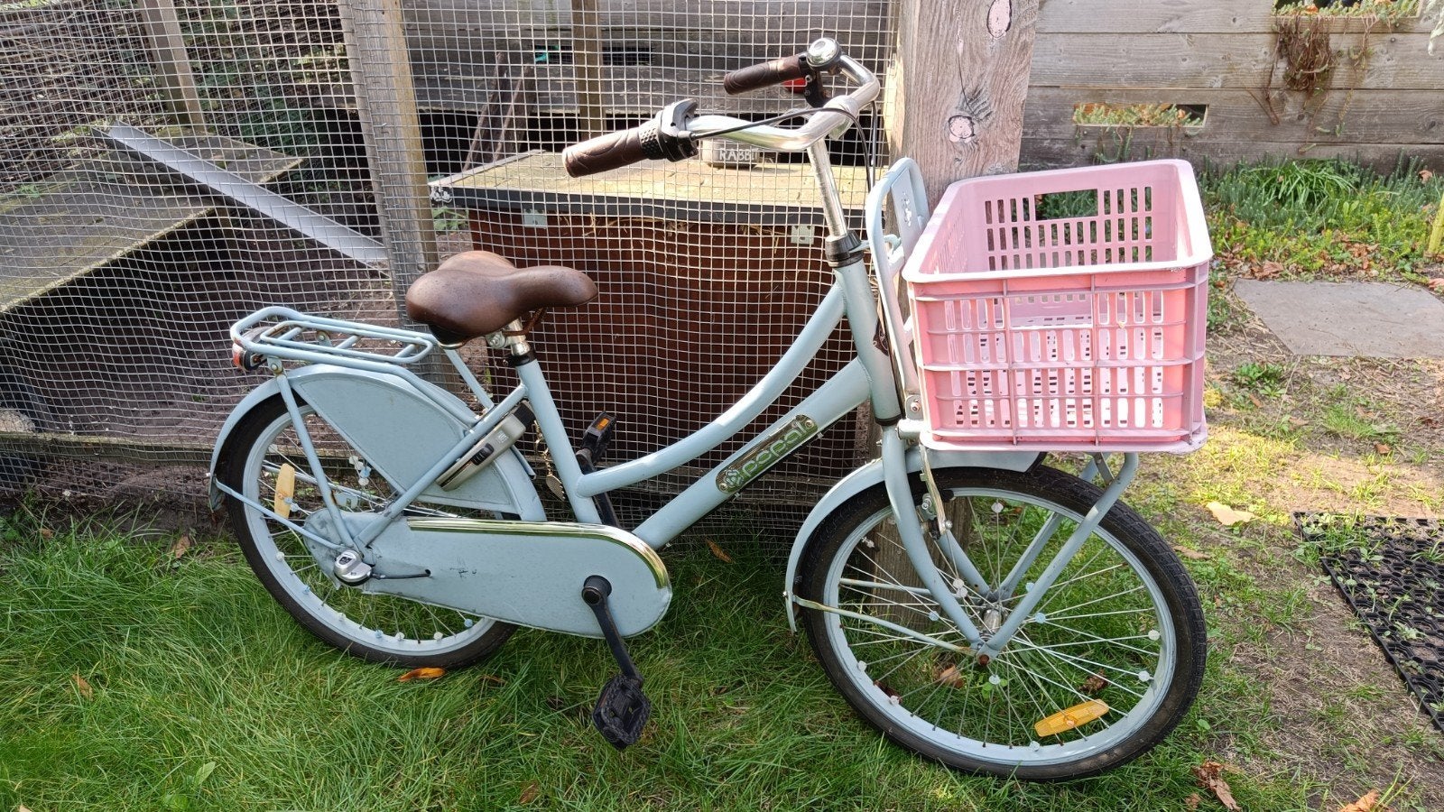 22 inch meisjesfiets met mandje, Ophalen, Gebruikt, 20 inch of meer