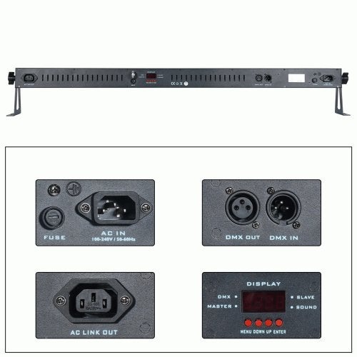 DJLicht 95W RGBW Led Bar 12x10 109cm, Geluidgestuurd, ., Nieuw, Ophalen of Verzenden
